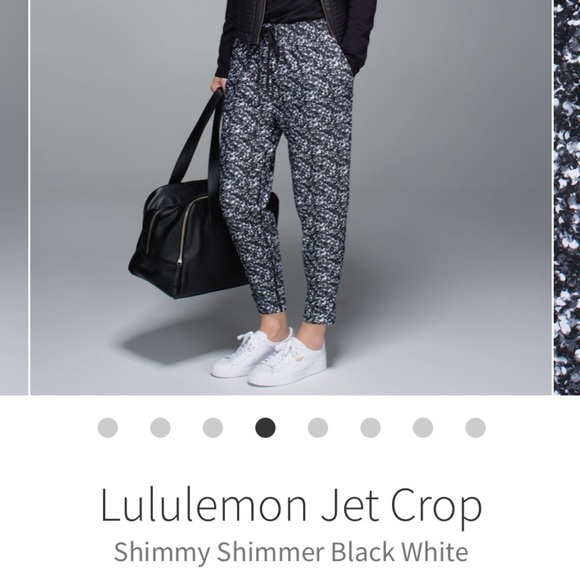 COPY - Lululemon | jet crop in shimmy shimmer black white - Picture 10 of 10